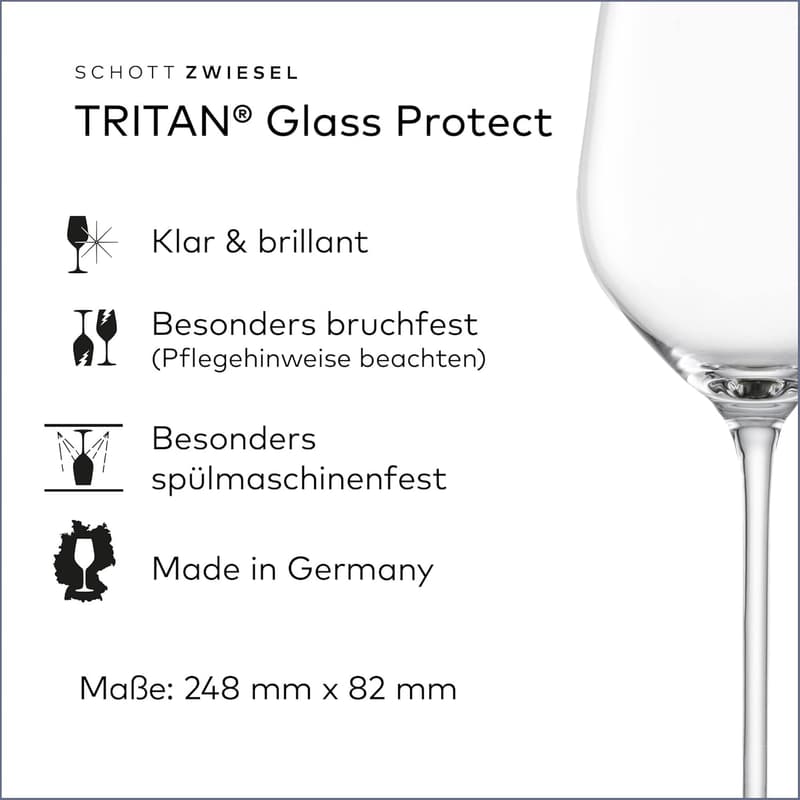 Elegantes 4er-Set Weißweingläser aus spülmaschinenfestem Tritan-Kristall
