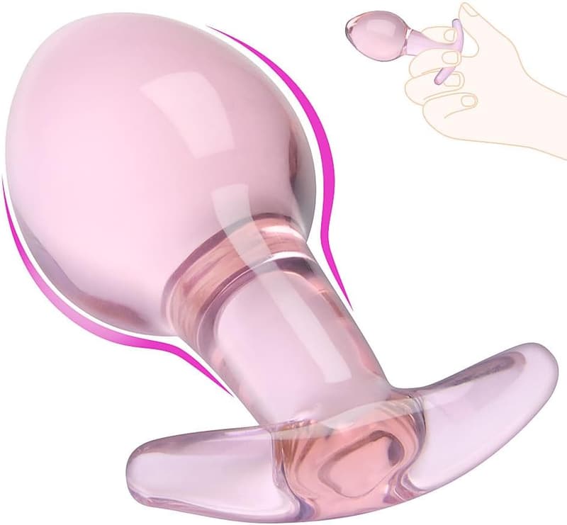 Analplug-Set aus Glas mit Kristall – 3-teilig für Paare und Singles
