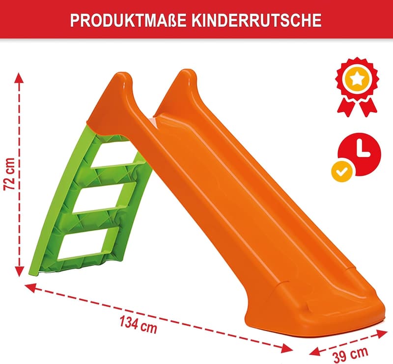 Kleinkind Rutsche mit Wasseranschluss – 120 cm für drinnen & draußen