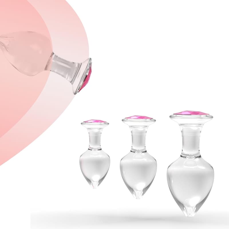 Glas Analplug mit Kristall – Analsexspielzeug für Paare