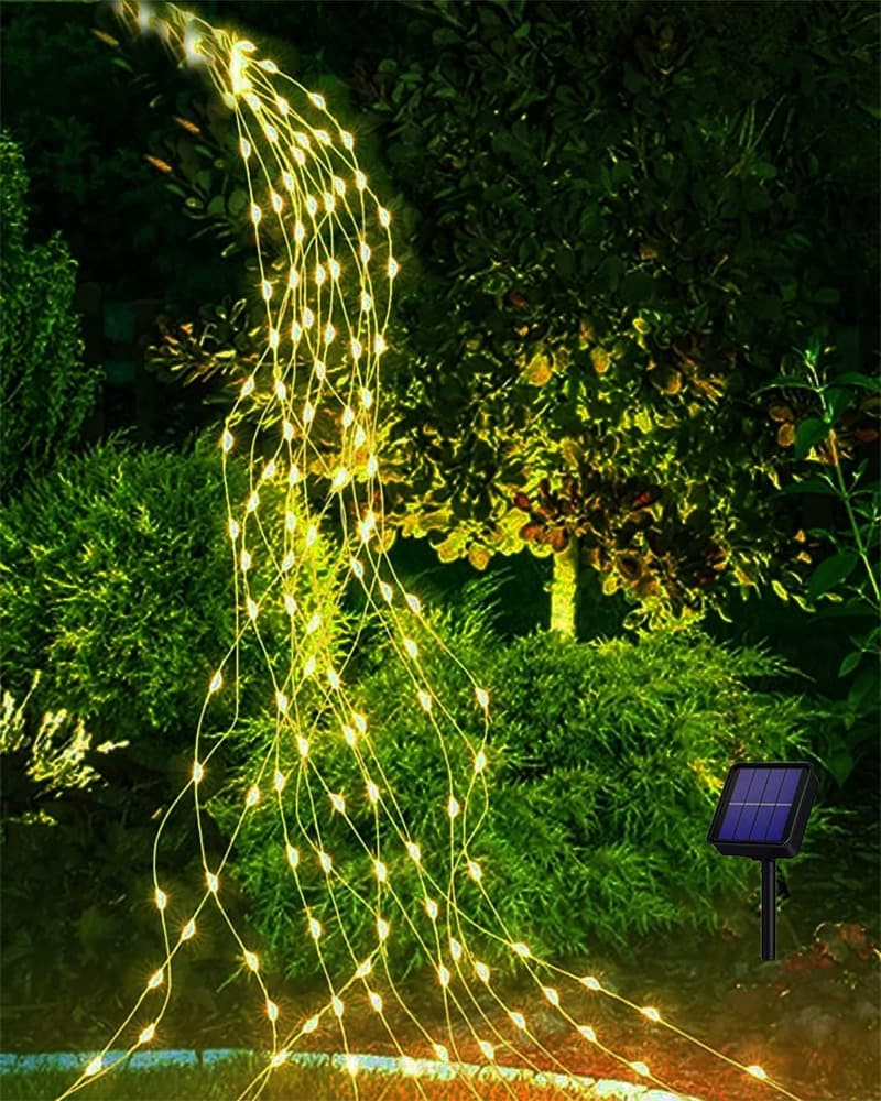 Solar Lichterkette mit 100 LEDs für Außen – wasserdicht, 8 Modi, 1m
