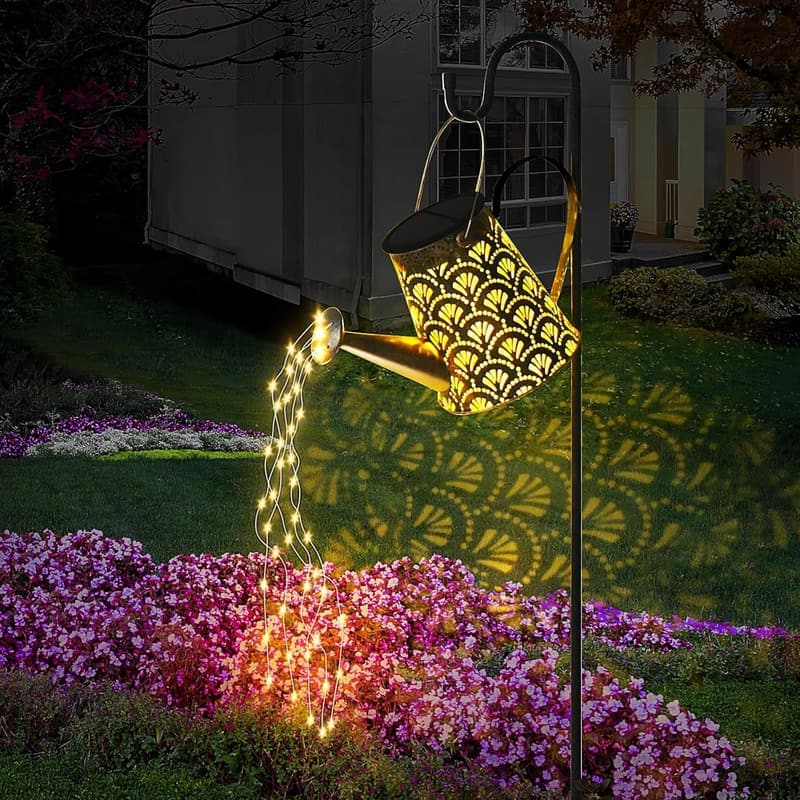 Solar-Gießkanne Lichterkette für Garten und Terrasse, wasserdicht