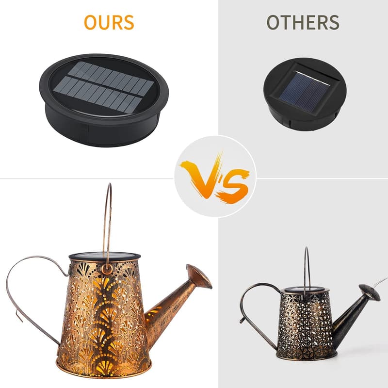 Solar-Gießkanne Lichterkette für Garten und Terrasse, wasserdicht
