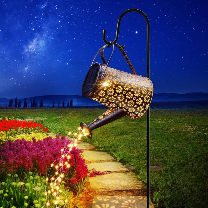 Solar Gießkanne mit LED Lichterkette für Gartenbeleuchtung