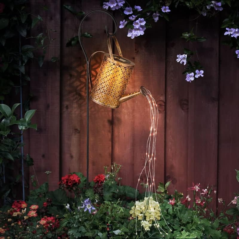 Solar-Gartenlampe Gießkanne mit 36 warmweißen LEDs