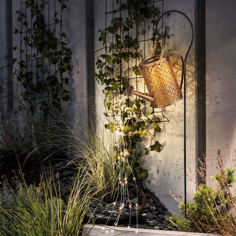 Solar-Gartenlampe Gießkanne mit 36 warmweißen LEDs