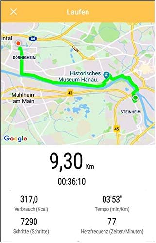 Herren Smartwatch 9719 mit Fitnesstracker, Blutdruckmessung, wasserdicht
