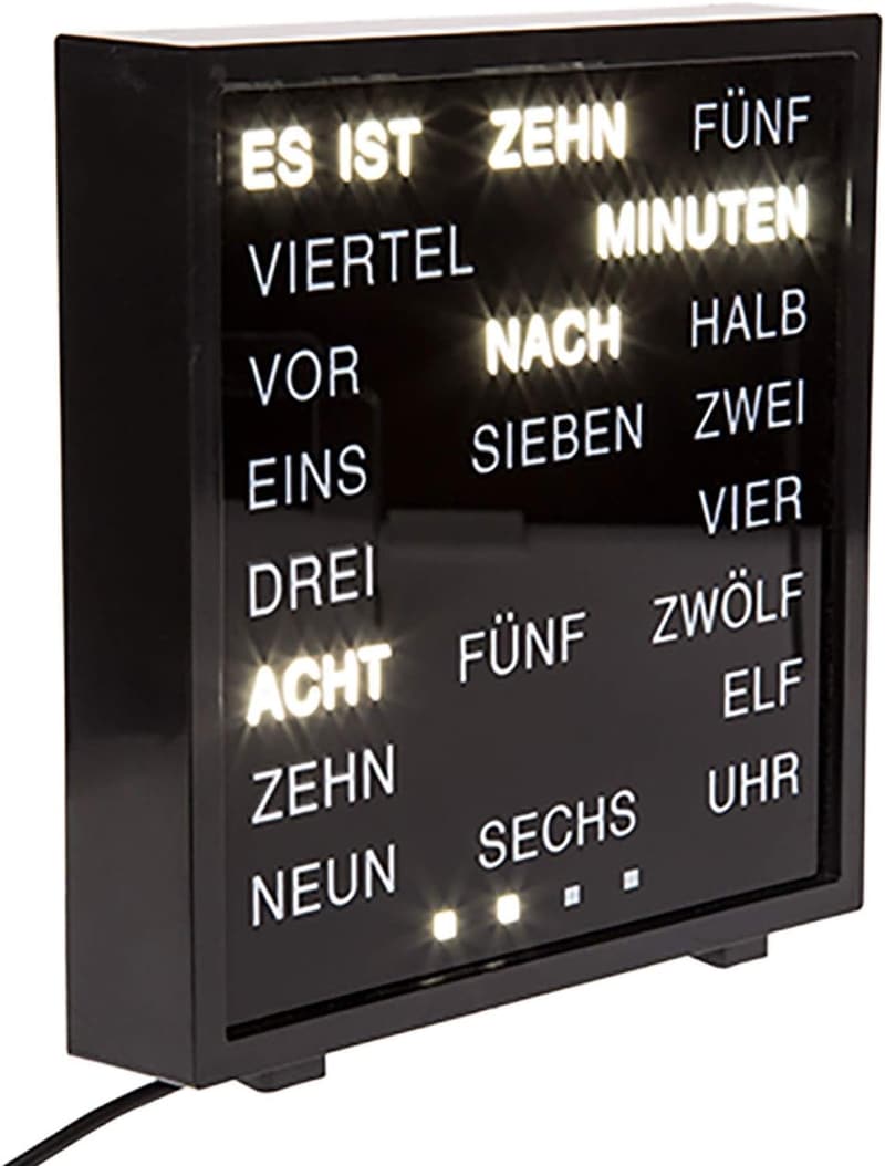 Out of The Blue LED Uhr mit deutscher Anzeige