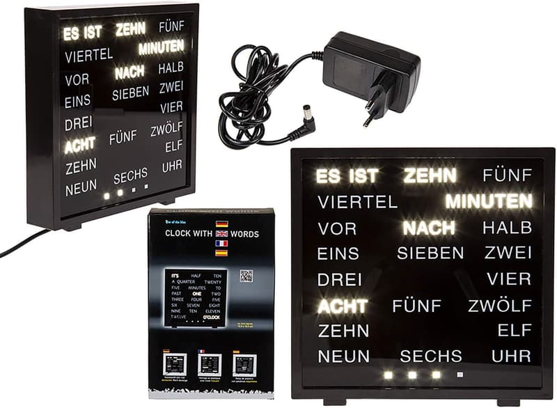 Out of The Blue LED Uhr mit deutscher Anzeige