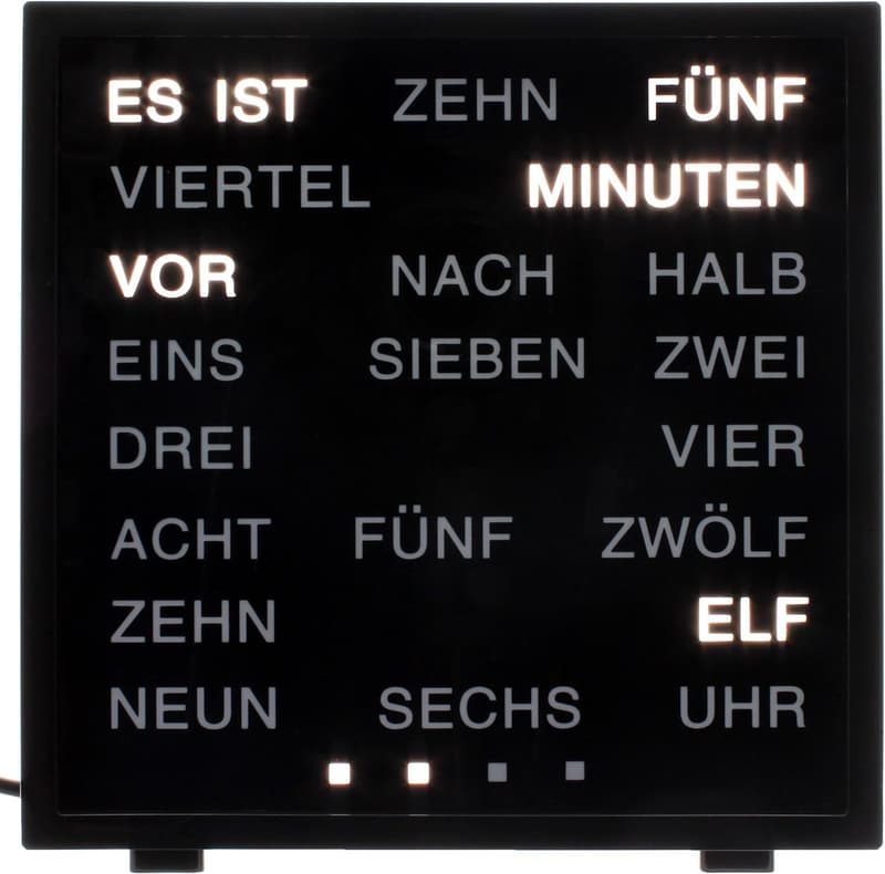 Out of The Blue LED Uhr mit deutscher Anzeige