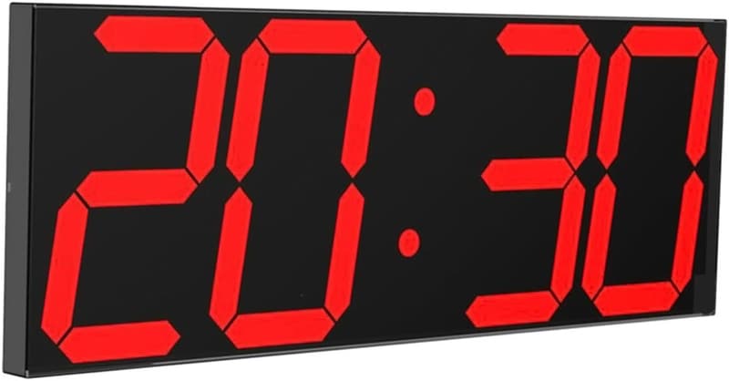 LED Wanduhr mit 18-Zoll-Display, 16 Alarmen und Temperaturanzeige