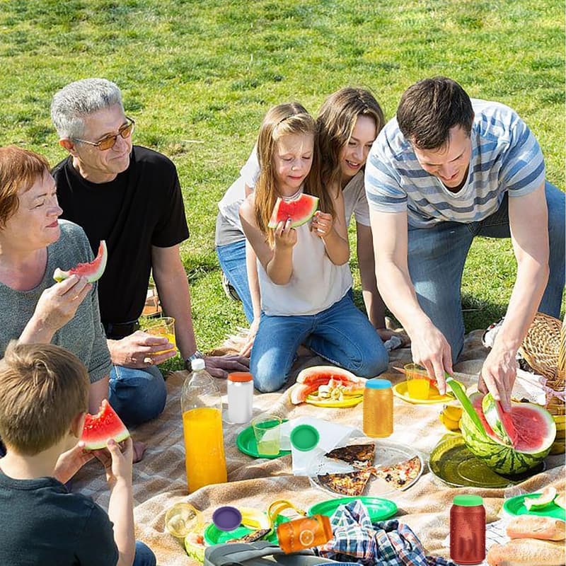 Wiederverwendbare Silikondeckel für Standard-Getränkedosen, 6 Stück