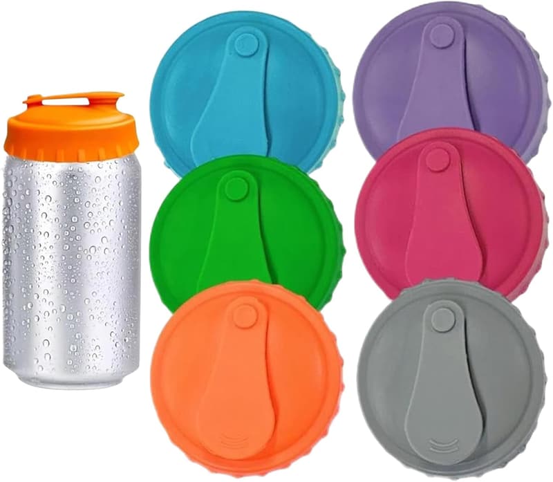 Auslaufsichere Getränkedosen-Abdeckungen, 6er Set für Partys & Outdoor