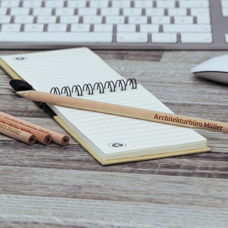 Personalisierte Holzbleistifte mit Wunschtext – 25er Set