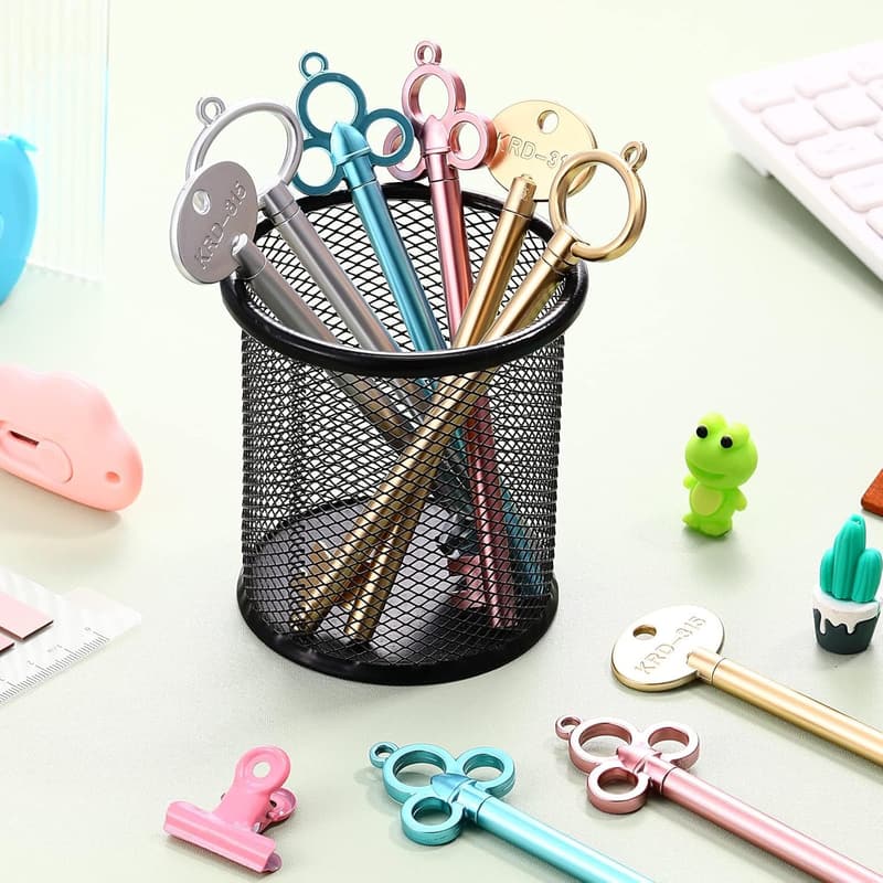 24 Stück Vintage Gelstifte 0,5 mm für Schule und Büro, Schwarz