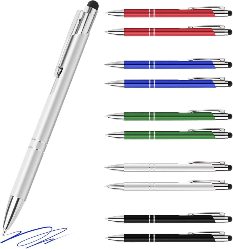 10er Set ergonomische Kugelschreiber mit Touchscreen-Funktion für Lehrer