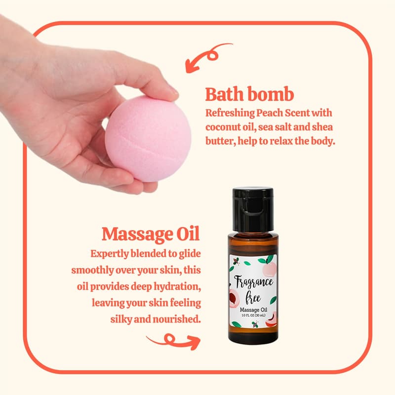 Pfirsich Spa Geschenkbox für Frauen - 8-teiliges Geburtstagsset