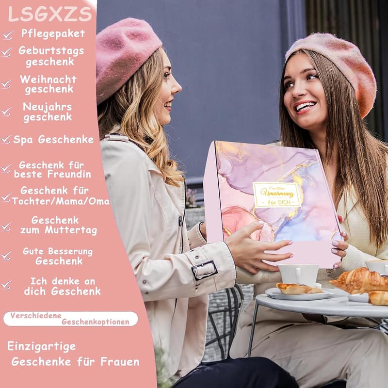 Geburtstagsgeschenkset für Frauen mit Edelstahl-Weinbecher und Kuscheldecke