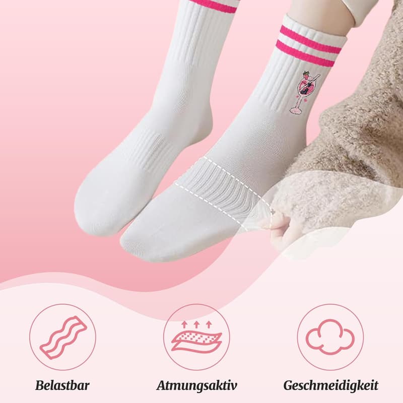 Geschenkset: Kaempe Socken für Frauen, Weinmotiv, 36-42