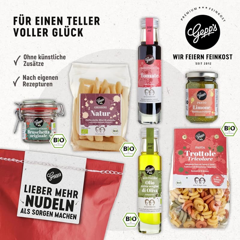 Witzige Geschenkidee: Gepp's Feinkost Wundertüte mit italienischen Delikatessen