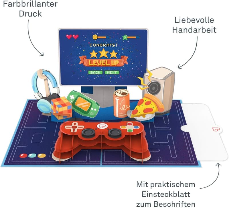 Pop-Up Karte Gaming Controller 