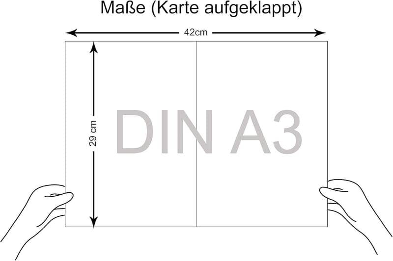 Gitarre Geburtstagskarte XL zum Selberspielen – Smoke on the Water, DIN A4 mit Umschlag