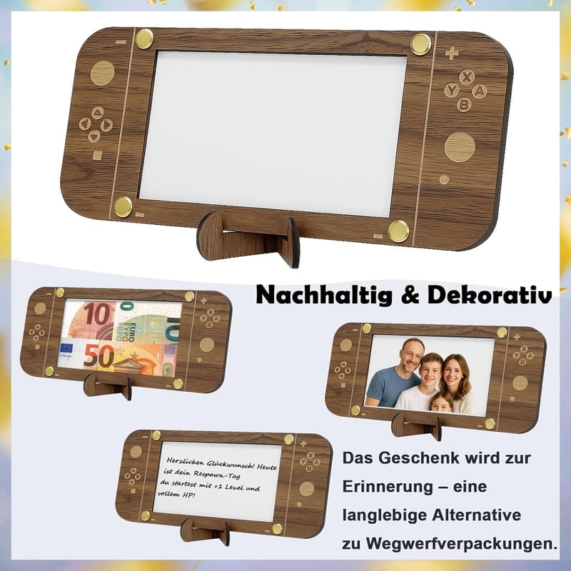 Holz Gamepad Geldgeschenk – kreative Geschenkverpackung für Gamer