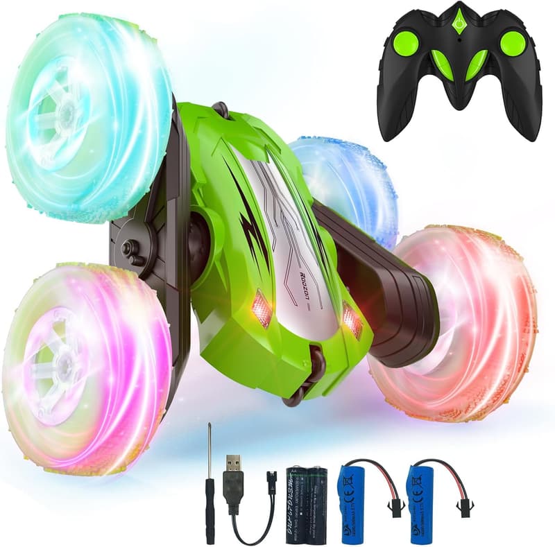 Ferngesteuertes 4WD Auto mit LED für Jungen und Mädchen, 2.4GHz, Grün