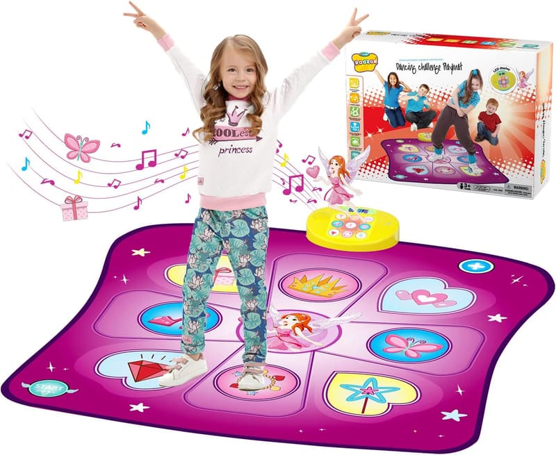 Musikmatte mit LED für Kinder, 3-8 Jahre, Spielzeug zu Weihnachten/Birthday