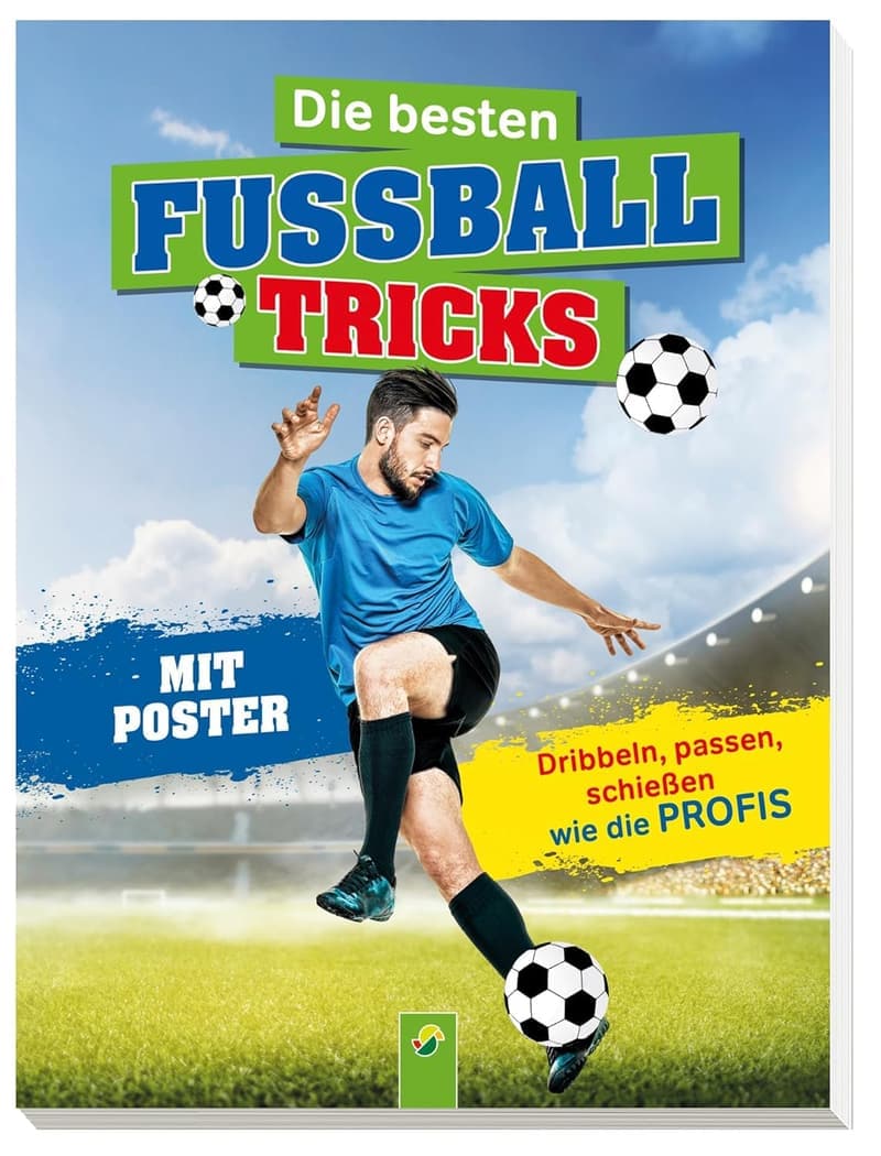 Fußballtricks Trainingsposter für Kinder ab 7 Jahren