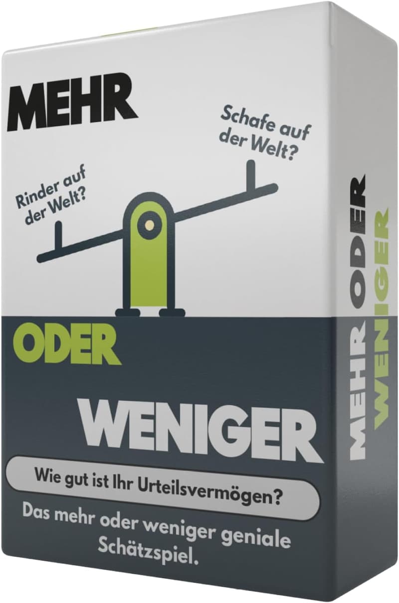 Mehr oder weniger Kartenspiel | Urteilsvermögen für 2+ Spieler