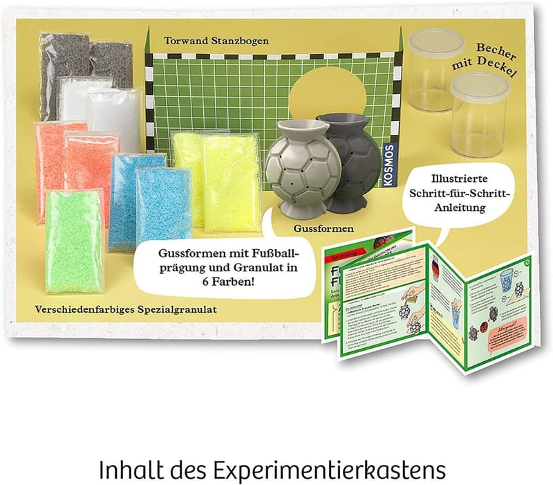 Fußball-Flummis DIY Experimentierset für Kinder ab 8 Jahren