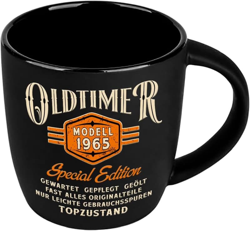 Kaffeetasse mit Reliefdruck für den 60. Geburtstag 1965