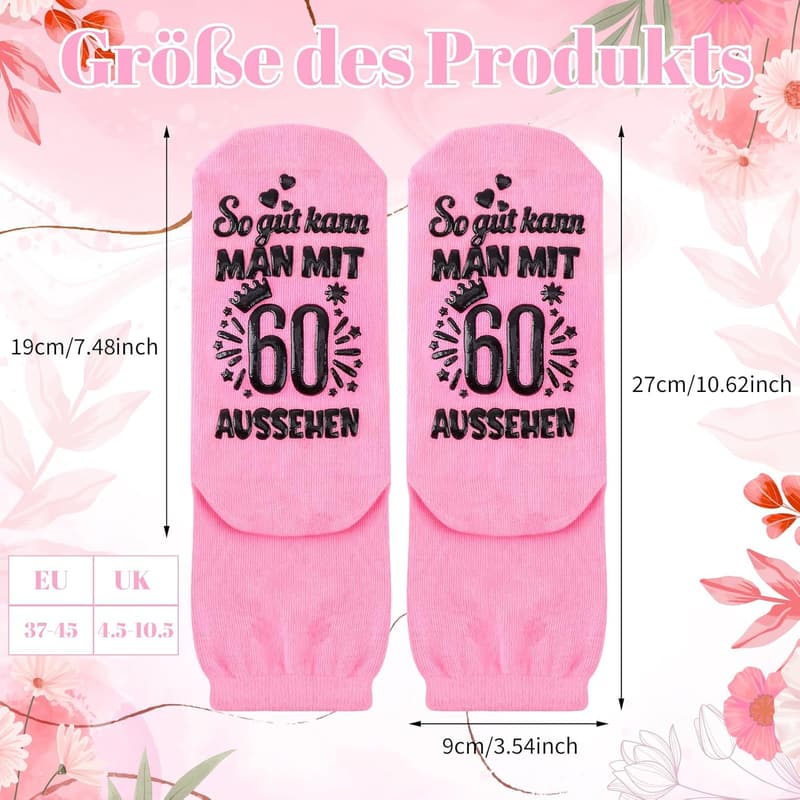 Geburtstags-Socken für Frauen aus Baumwolle, wadenhoch