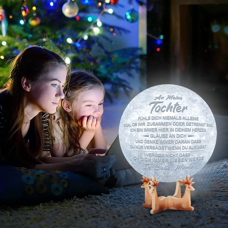 3D-Mondlampe mit Gravur für Tochter – Geburtstagsgeschenk von Mama