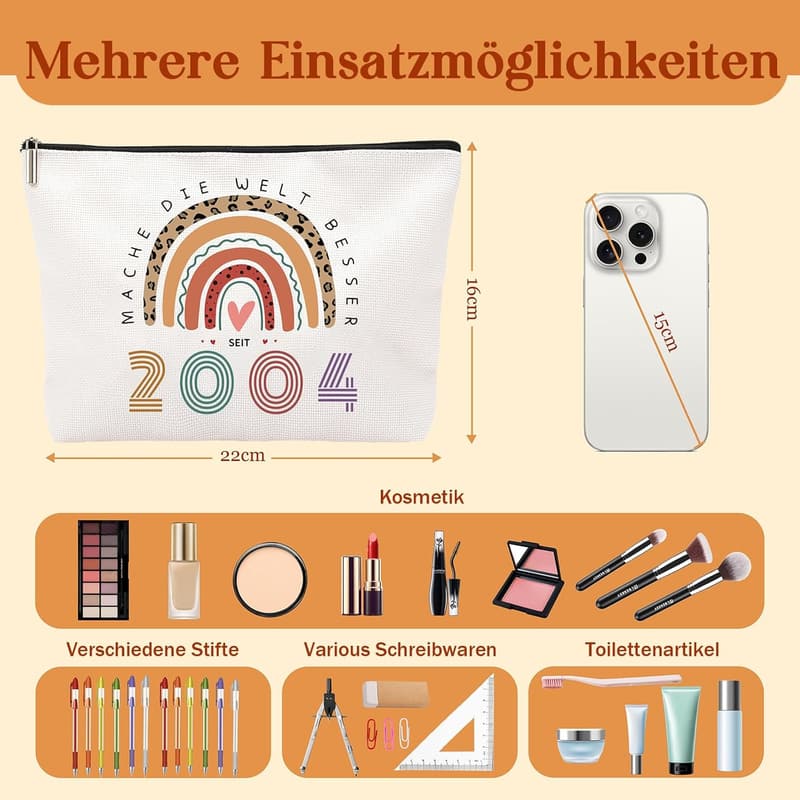 Make-Up Tasche zum 21. Geburtstag für Frauen, lustiges Geschenk