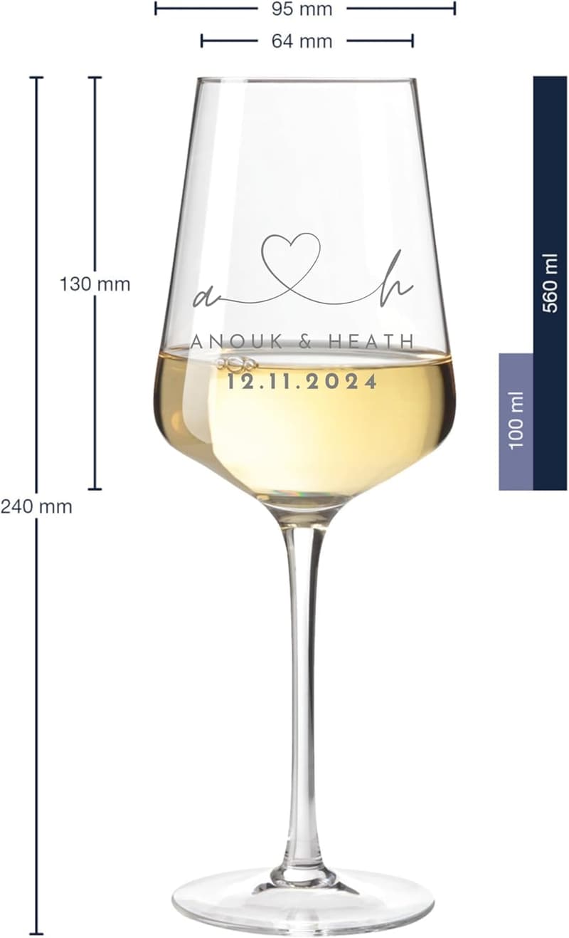 Personalisierte Weingläser mit Gravur – Hochzeitsgeschenk für Paare