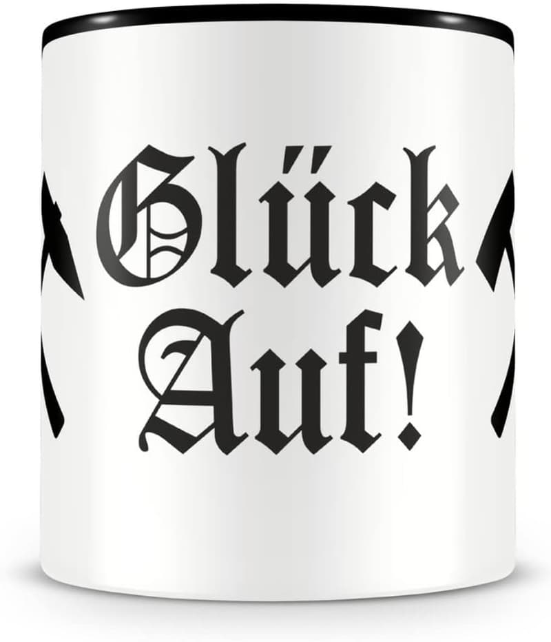 Schalke Tasse „Glück Auf“ - 300ml, schwarz, für Fans
