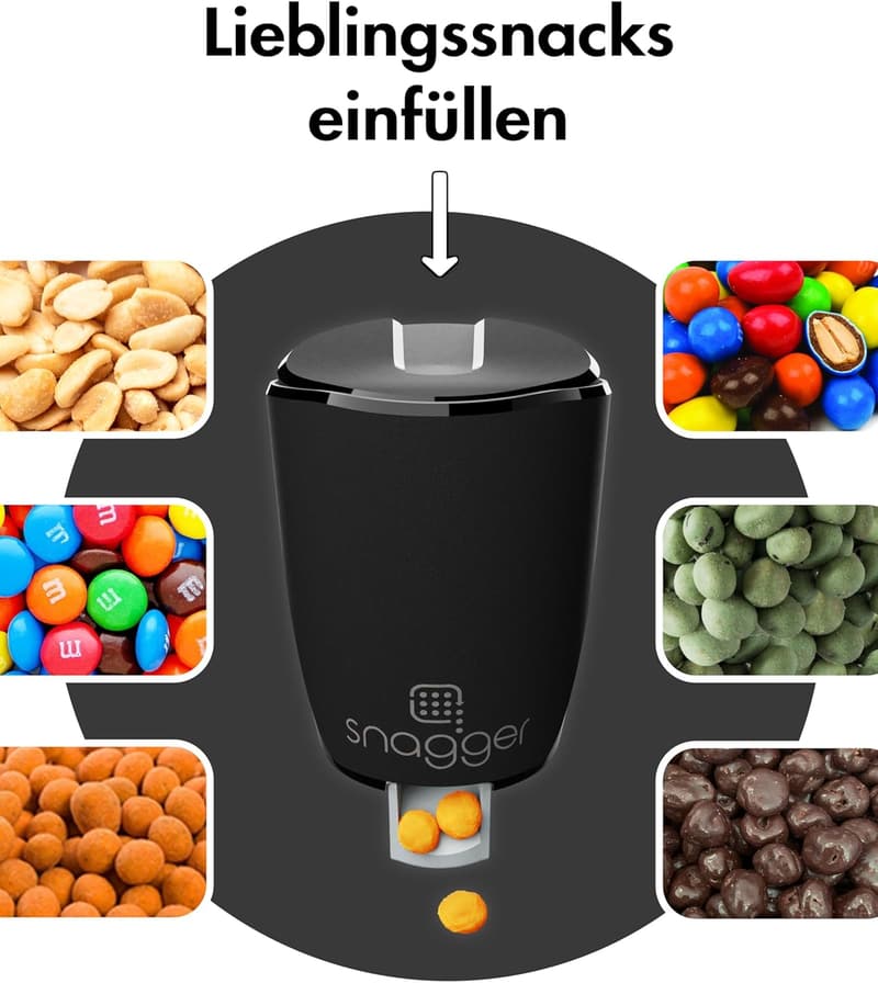 Snackspender Doppelpack - Saubere Hände beim Snacken, Black Edition