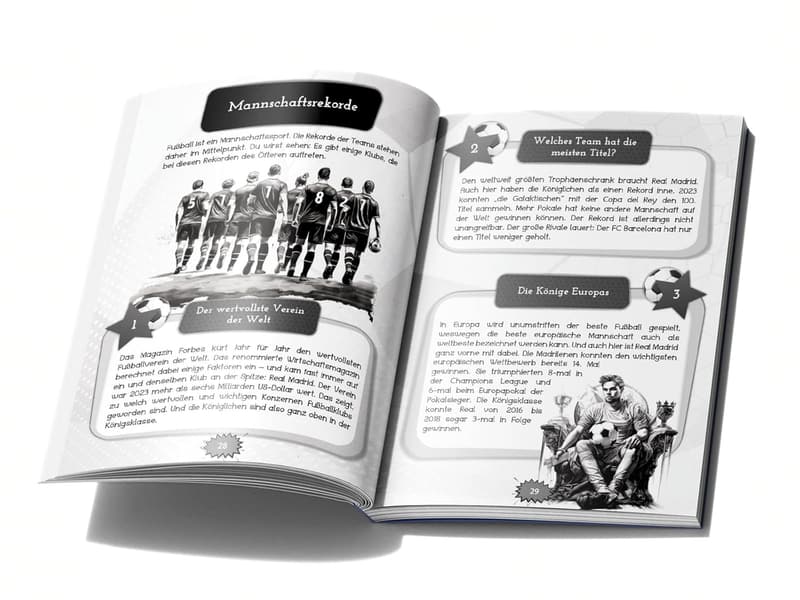 Fußballbuch: 222 Rekorde und Fakten für Fans, inkl. Quiz