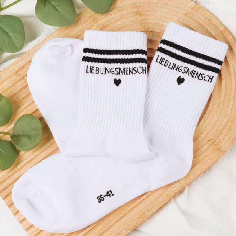 Geschenk-Socken für Frauen - Lieblingsmensch zum Geburtstag oder Valentinstag