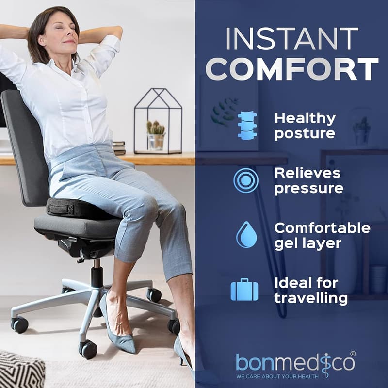 Orthopädisches Ergonomisches Sitzkissen aus Memory Foam für Auto & Büro