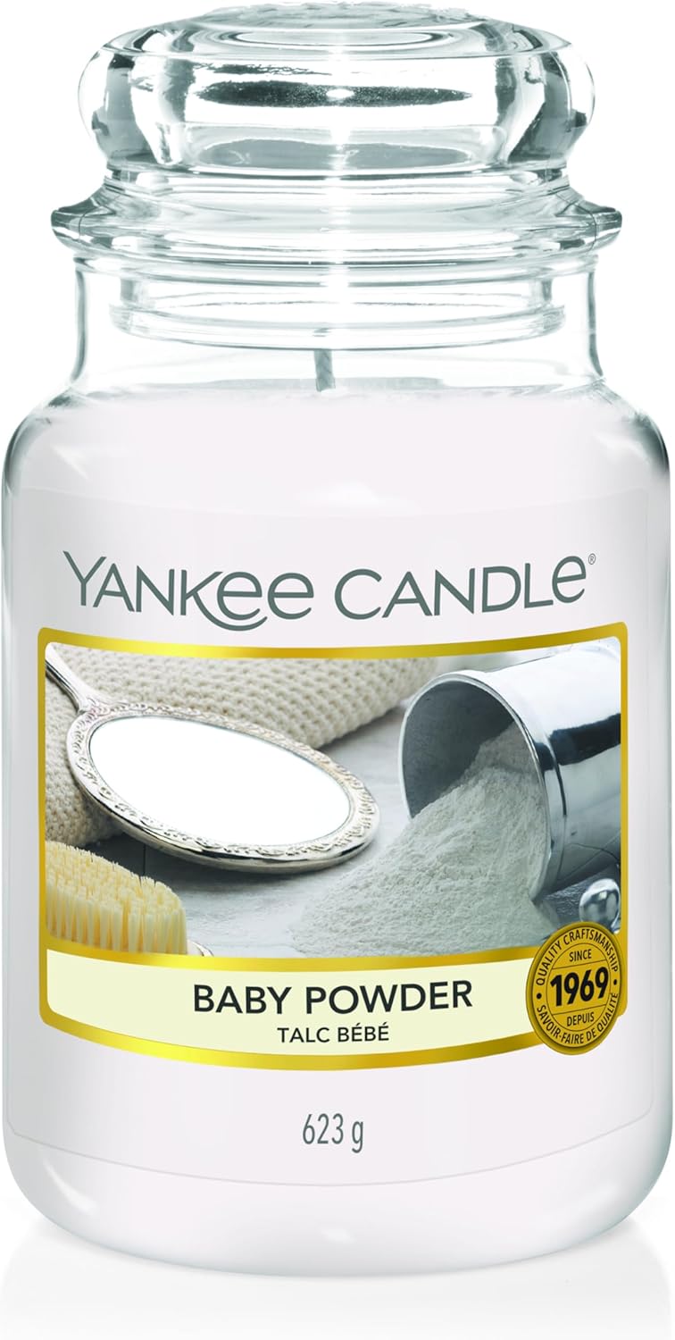 Yankee Candle Duftkerze Baby Powder | bis zu 150 Stunden Brenndauer | Geschenk für Frauen