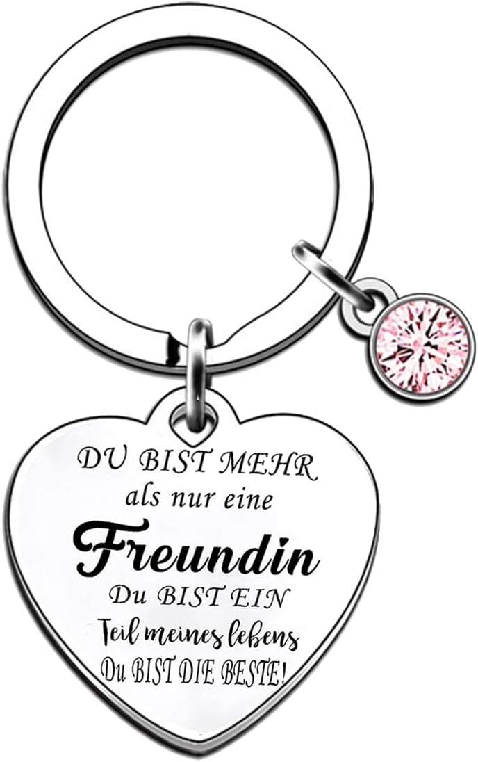 Geschenkideen für beste Freundinnen: Schlüsselanhänger und Grußkarte