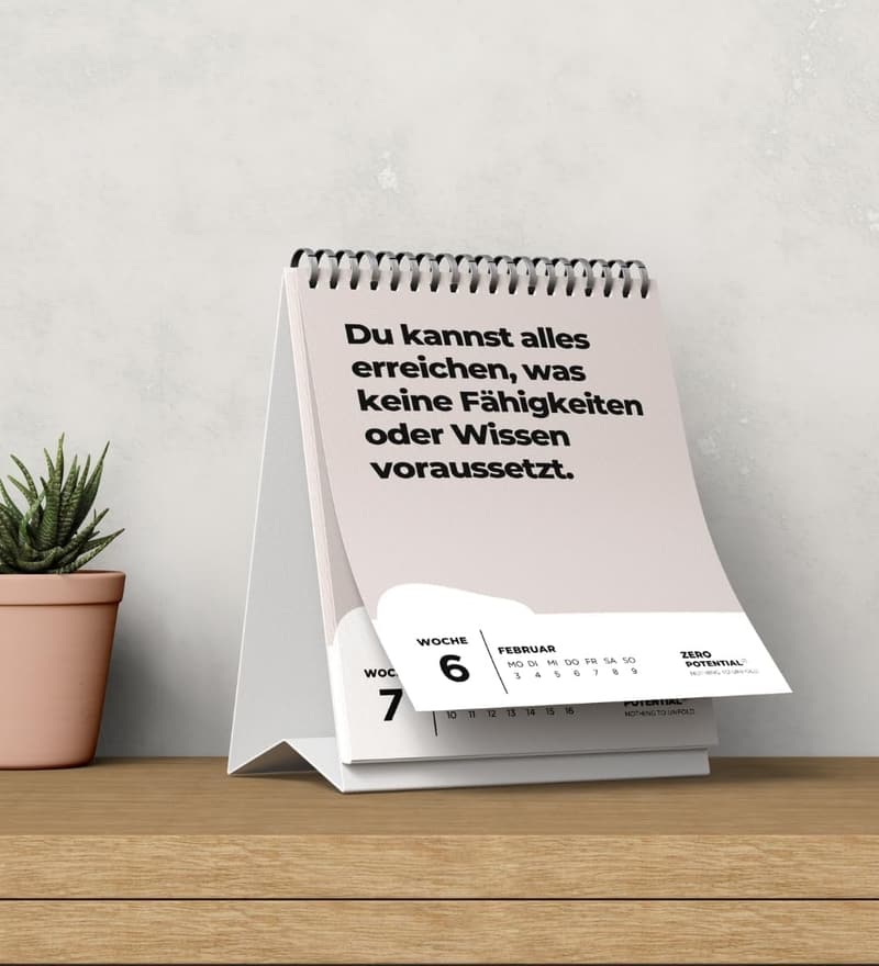 Witziger Tischkalender mit 52 demotivierendenden Sprüchen für Kollegen