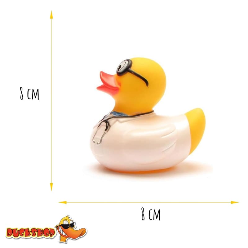 Badeente Arzt mit Schlüsselanhänger - Geschenk für Mediziner
