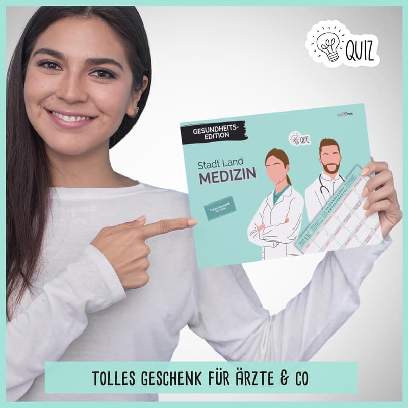 Stadt Land Medizin - Quizspiel für Ärzte und Mediziner, 50 Blatt DIN A4