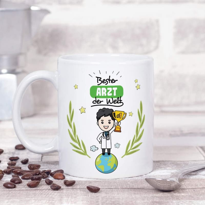 Bester Arzt der Welt - Lustige Keramiktasse 350 ml