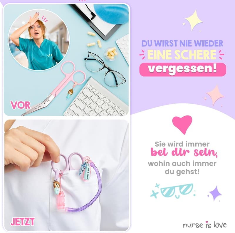 Scherenhalter für Krankenschwestern aus Silikon mit Taschenclip