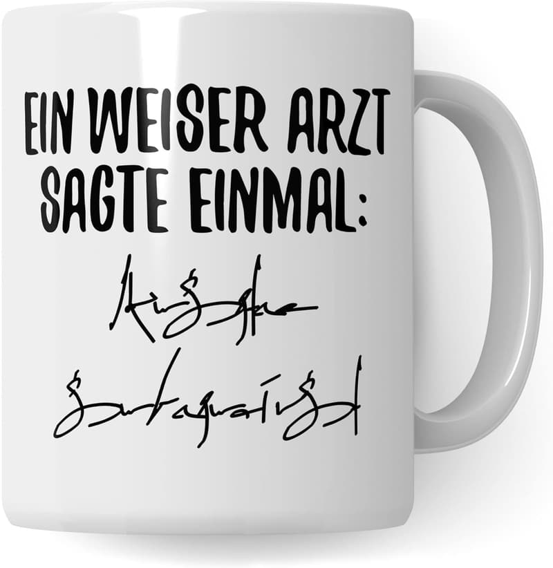 Danke Arzt Tasse – Lustiger Spruch für Mediziner und Ärzte